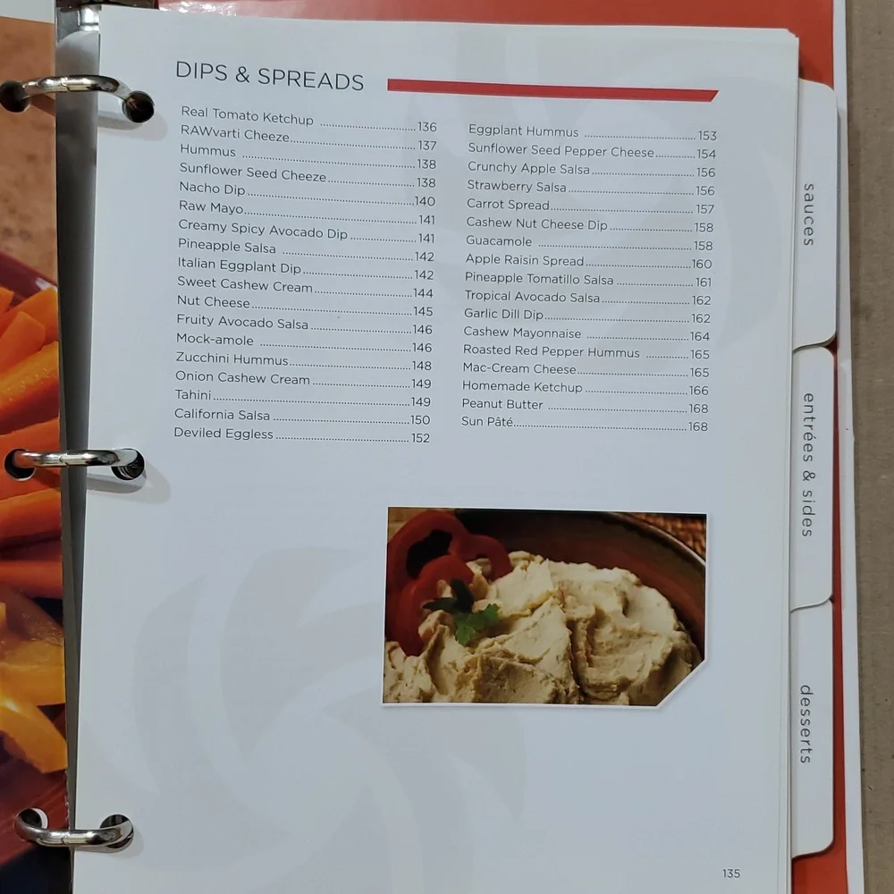 👩🏻‍🍳 Live Fresh Cookbook By Vitamix rind bound hardcover book 📚 - Picture 10 of 16